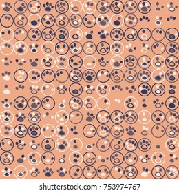 Geometric pattern with colored elements, vector abstract background