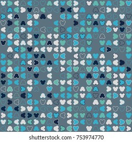 Geometric pattern with colored elements, vector abstract background