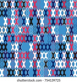 Geometric pattern with colored elements, vector abstract background