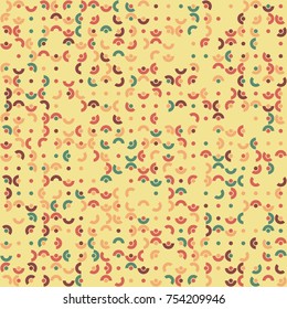 Geometric pattern with colored elements, vector abstract background