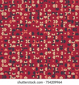 Geometric pattern with colored elements, vector abstract background