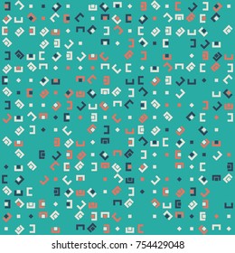 Geometric pattern with colored elements, vector abstract background