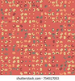 Geometric pattern with colored elements, vector abstract background