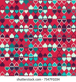 Geometric pattern with colored elements, vector abstract background