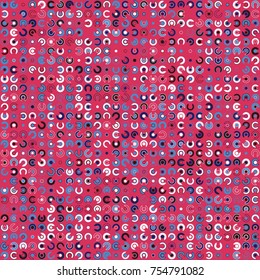 Geometric pattern with colored elements, vector abstract background