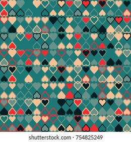 Geometric pattern with colored elements, vector abstract background
