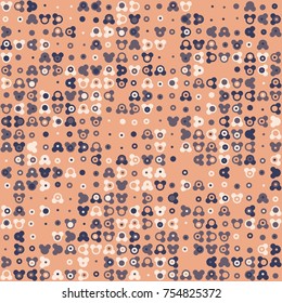 Geometric pattern with colored elements, vector abstract background