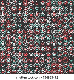 Geometric pattern with colored elements, vector abstract background