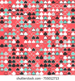 Geometric pattern with colored elements, vector abstract background