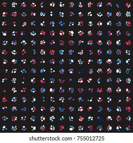 Geometric pattern with colored elements, vector abstract background