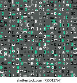 Geometric pattern with colored elements, vector abstract background