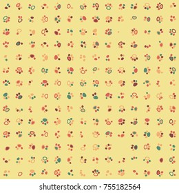 Geometric pattern with colored elements, vector abstract background