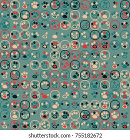 Geometric pattern with colored elements, vector abstract background