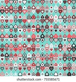 Geometric pattern with colored elements, vector abstract background