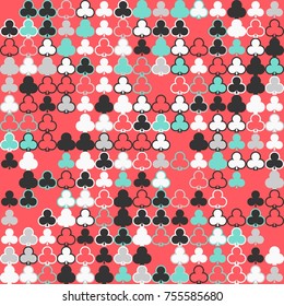 Geometric pattern with colored elements, vector abstract background