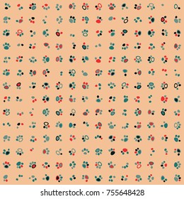 Geometric pattern with colored elements, vector abstract background