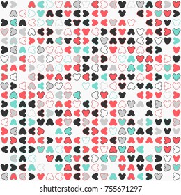 Geometric pattern with colored elements, vector abstract background