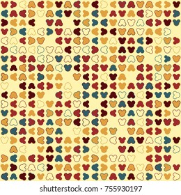 Geometric pattern with colored elements, vector abstract background
