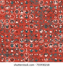 Geometric pattern with colored elements, vector abstract background