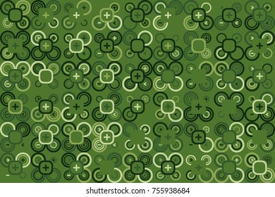 Geometric pattern with colored elements, vector abstract background