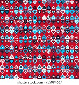 Geometric pattern with colored elements, vector abstract background