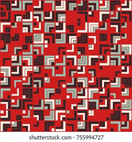 Geometric pattern with colored elements, vector abstract background