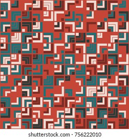 Geometric pattern with colored elements, vector abstract background