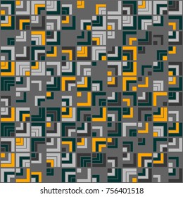 Geometric pattern with colored elements, vector abstract background
