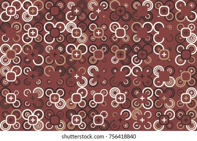 Geometric pattern with colored elements, vector abstract background