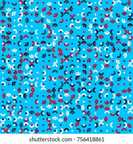 Geometric pattern with colored elements, vector abstract background