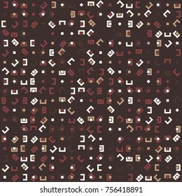 Geometric pattern with colored elements, vector abstract background