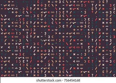 Geometric pattern with colored elements, vector abstract background