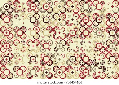 Geometric pattern with colored elements, vector abstract background