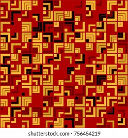 Geometric pattern with colored elements, vector abstract background