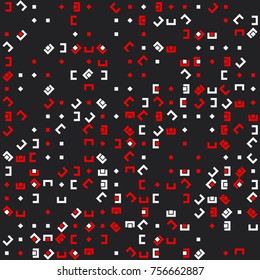 Geometric pattern with colored elements, vector abstract background