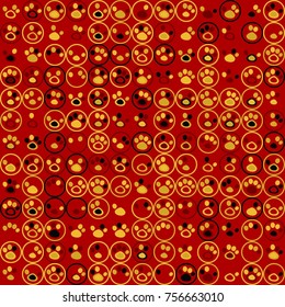 Geometric pattern with colored elements, vector abstract background