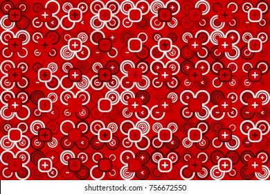 Geometric pattern with colored elements, vector abstract background
