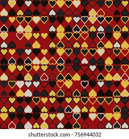 Geometric pattern with colored elements, vector abstract background