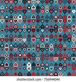 Geometric pattern with colored elements, vector abstract background