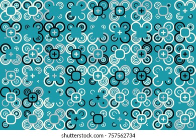 Geometric pattern with colored elements, vector abstract background