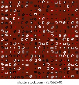 Geometric pattern with colored elements, vector abstract background