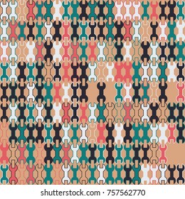 Geometric pattern with colored elements, vector abstract background