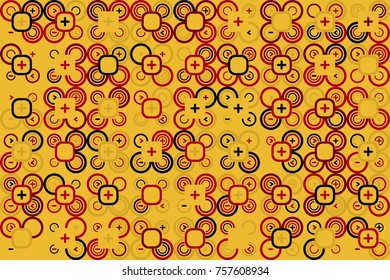 Geometric pattern with colored elements, vector abstract background