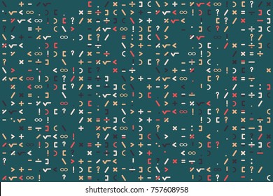 Geometric pattern with colored elements, vector abstract background