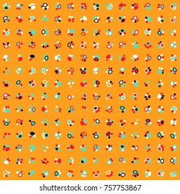 Geometric pattern with colored elements, vector abstract background