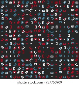 Geometric pattern with colored elements, vector abstract background