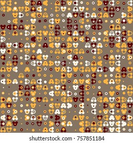 Geometric pattern with colored elements, vector abstract background