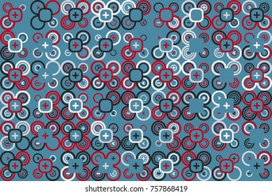 Geometric pattern with colored elements, vector abstract background