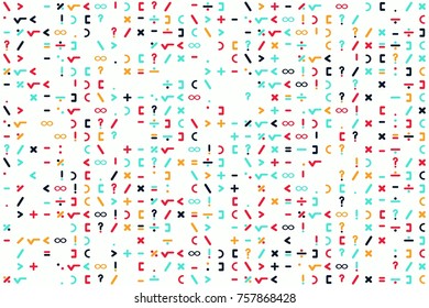 Geometric pattern with colored elements, vector abstract background