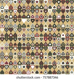 Geometric pattern with colored elements, vector abstract background